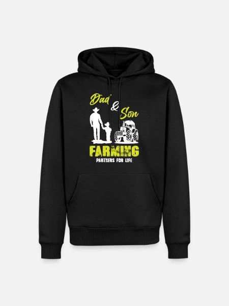 Dad and Son Farming - Men’s Premium Organic Hoodie - black