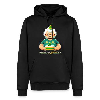 Freudiger Geburtstag Oma - Männer Premium Bio Hoodie - Schwarz - Vorne - Nico (187cm)