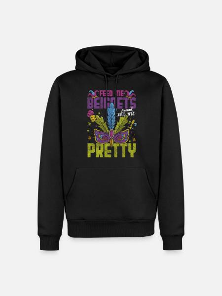Parade Maske Bunt Perlen - Männer Premium Bio Hoodie - Schwarz