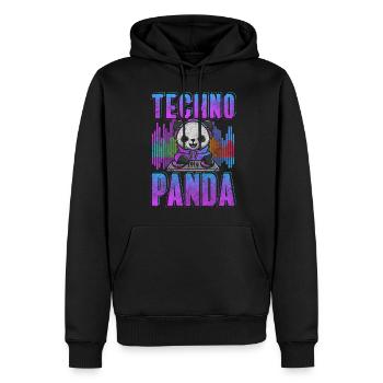 Rave Minimal Jumpstyle - Männer Premium Bio Hoodie - Schwarz - Vorne - Nico (187cm)