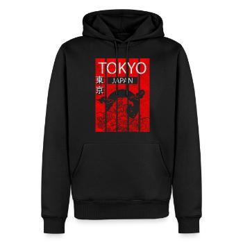 Asien Urlaub Japanisch - Männer Premium Bio Hoodie - Schwarz - Vorne - Nico (187cm)
