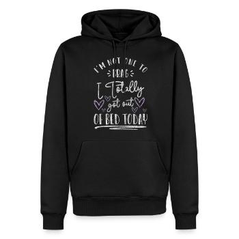 Sleep Late Riser Pajamas - Men’s Premium Organic Hoodie - black - Front - Nico (187cm)