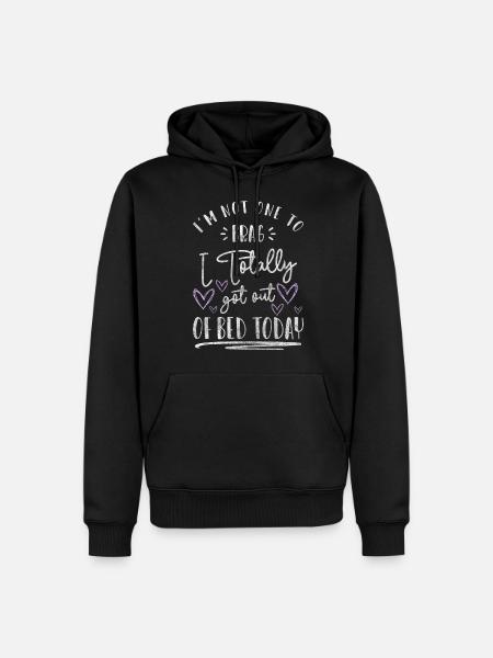 Sleep Late Riser Pajamas - Men’s Premium Organic Hoodie - black