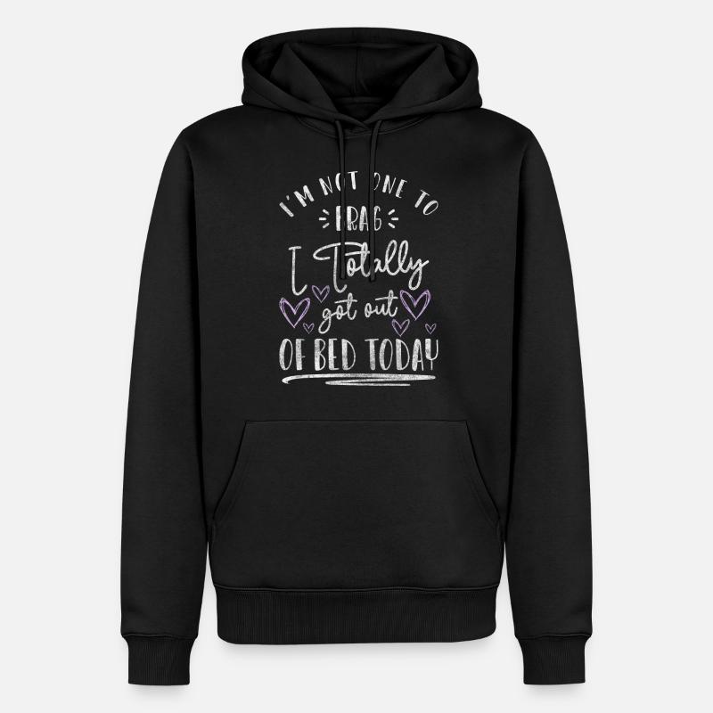 Schlaf Langschläfer Pyjama - Männer Premium Bio Hoodie - Schwarz