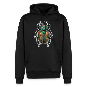Skarabäus Neo Traditional - Männer Premium Bio Hoodie - Schwarz - Vorne - Nico (187cm)