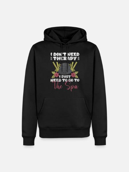 Wellness Relax Mensch Abschalten - Männer Premium Bio Hoodie - Schwarz