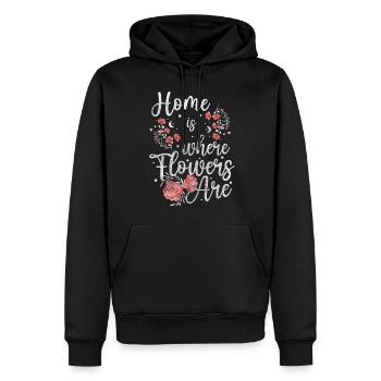 Blumen Bunt Hochzeit - Men’s Premium Organic Hoodie - black - Front - Nico (187cm)