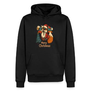 Bier Weihnachten Fuchs Weihnachtsfeier - Männer Premium Bio Hoodie - Schwarz - Vorne - Nico (187cm)