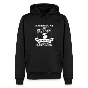 Sardinien Flagge Sardische Fahne Keine Therapie - Männer Premium Bio Hoodie - Schwarz - Vorne - Nico (187cm)