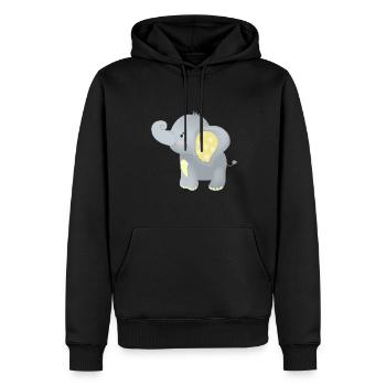 Baby Elephant Drôle De T-shirt Doux Idée Cadeau - Sweat à capuche Premium bio Homme - noir - Devant - Nico (187cm)