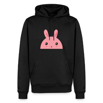Rabbit - Cute Rabbit - Männer Premium Bio Hoodie - Schwarz - Vorne - Nico (187cm)