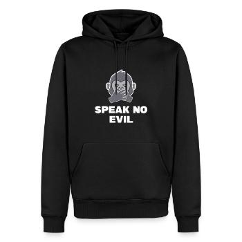 Ne parlez pas de triplés maléfiques cadeau partenaire look - Sweat à capuche Premium bio Homme - noir - Devant - Nico (187cm)
