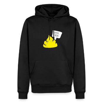 Hmm .. non. La façon polie de dire non. - Sweat à capuche Premium bio Homme - noir - Devant - Nico (187cm)