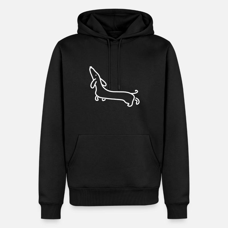 Teckel doux - Sweat à capuche Premium bio Homme - noir