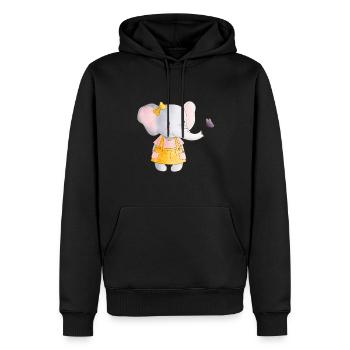 Elephant Family Mama Baby T-Shirt - Sweat à capuche Premium bio Homme - noir - Devant - Nico (187cm)