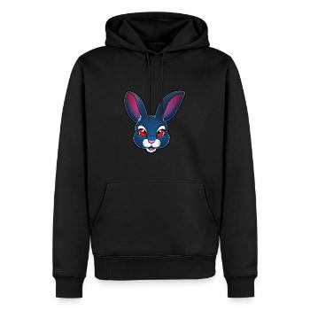 Cartoon Comic Süßer Mascot Hase - Männer Premium Bio Hoodie - Schwarz - Vorne - Nico (187cm)