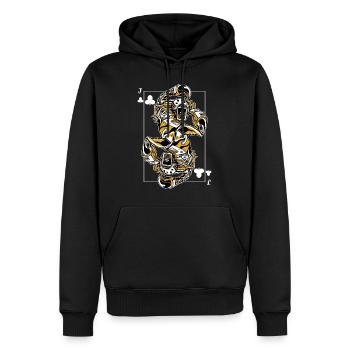 Scorpio Steampunk Jeu de Cartes Clubs Jack Poker - Sweat à capuche Premium bio Homme - noir - Devant - Nico (187cm)