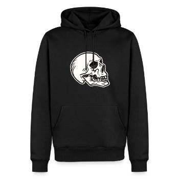 Skull Skeleton Skull Horror Cadeau d’Halloween - Sweat à capuche Premium bio Homme - noir - Devant - Nico (187cm)