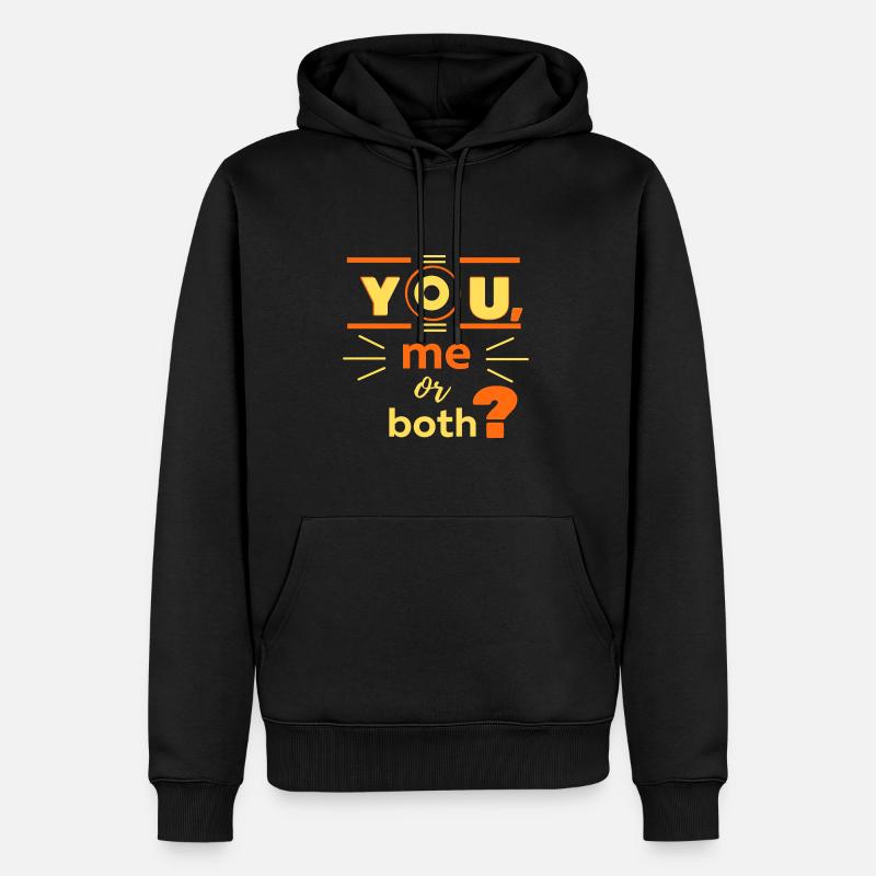 Sie, ich oder beide? - Männer Premium Bio Hoodie - Schwarz