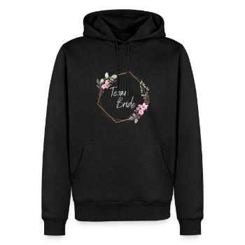 Team Bride Blumen Hochzeit Geschenk - Männer Premium Bio Hoodie - Schwarz - Vorne - Nico (187cm)