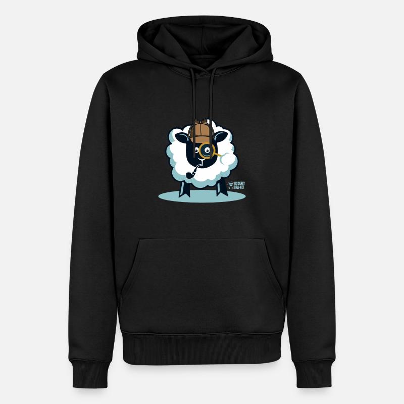 Ewe ein Detektiv? - Männer Premium Bio Hoodie - Schwarz