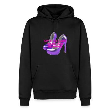 My Heels are made for running - Männer Premium Bio Hoodie - Schwarz - Vorne - Nico (187cm)