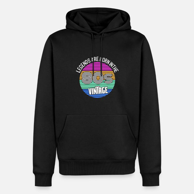 Né dans les années 80 - Sweat à capuche Premium bio Homme - noir