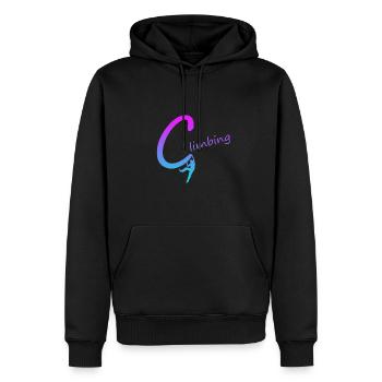 Klettern Bergsteigen - Männer Premium Bio Hoodie - Schwarz - Vorne - Nico (187cm)