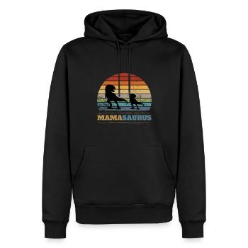 Mamasaurus Mama Dino Geschenk Mutter - Männer Premium Bio Hoodie - Schwarz - Vorne - Nico (187cm)