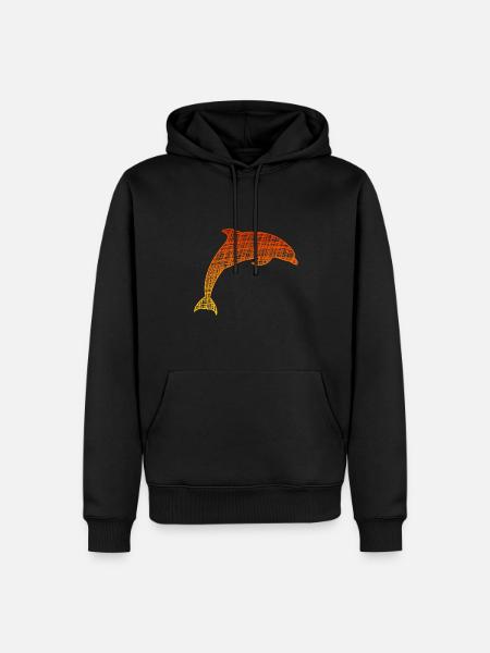 Delfin - Männer Premium Bio Hoodie - Schwarz