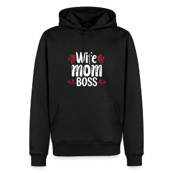 Mama Muttertag Geschenkidee Schwanger - Männer Premium Bio Hoodie - Schwarz - Vorne - Nico (187cm)