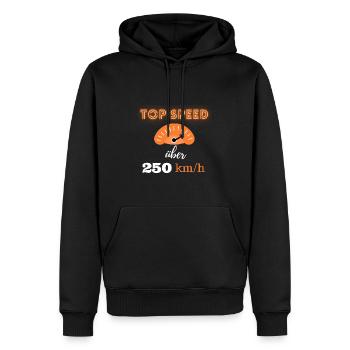 Top Speed über 250km/h - Männer Premium Bio Hoodie - Schwarz - Vorne - Nico (187cm)