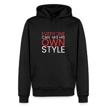 Jeder kann seinen eigenen Stil haben - Männer Premium Bio Hoodie - Schwarz - Vorne - Nico (187cm)