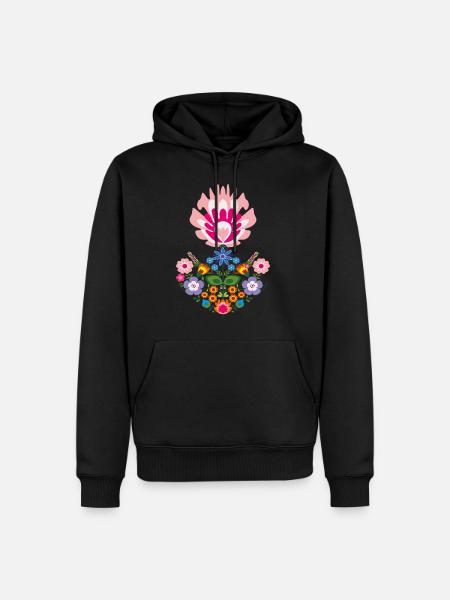 flowers flowers garden garden spring1 - Men’s Premium Organic Hoodie - black