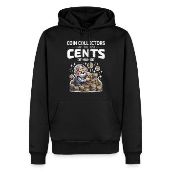 Münzsammler Sammler Numismatischer Numismatiker - Männer Premium Bio Hoodie - Schwarz - Vorne - Nico (187cm)