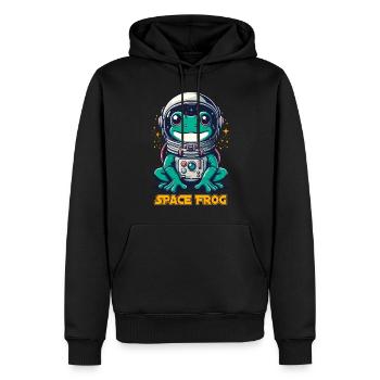 Grenouilles de l’espace Crapaud Astronaute Costume Astronomie Drôle - Sweat à capuche Premium bio Homme - noir - Devant - Nico (187cm)
