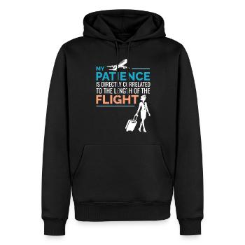 Hôtesse de l’air Hôtesse de l’air - Sweat à capuche Premium bio Homme - noir - Devant - Nico (187cm)