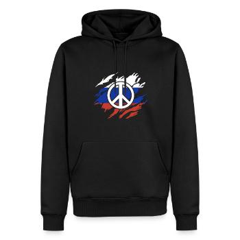 Russland Solidarität - Männer Premium Bio Hoodie - Schwarz - Vorne - Nico (187cm)