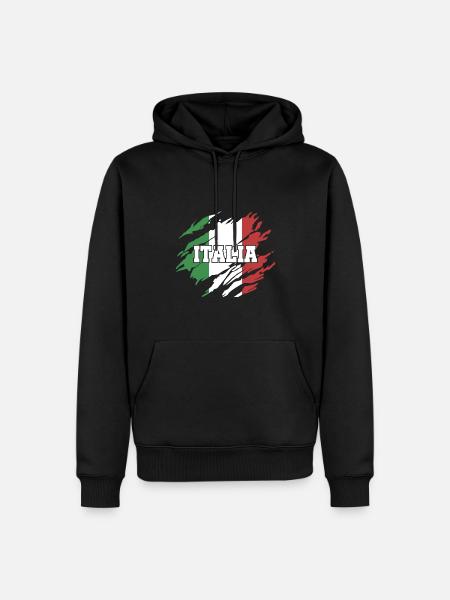Italien Italia - Männer Premium Bio Hoodie - Schwarz