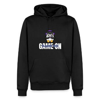 Game On Gaming Geschenk - Männer Premium Bio Hoodie - Schwarz - Vorne - Nico (187cm)