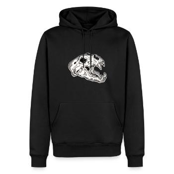 Skull Skeleton Skull Horror Cadeau d’Halloween - Sweat à capuche Premium bio Homme - noir - Devant - Nico (187cm)