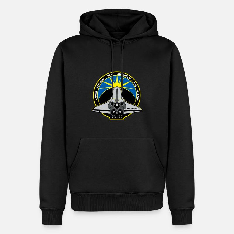 Insigne de l'espace Atlantis - Sweat à capuche Premium bio Homme - noir