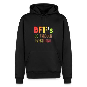 Les BFF font tout - Sweat à capuche Premium bio Homme - noir - Devant - Nico (187cm)