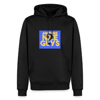 Y a-t-il des gars sympas? - Sweat à capuche Premium bio Homme - noir - Devant - Nico (187cm)