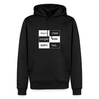 Wenn der Jungler kein SMITE hat - Männer Premium Bio Hoodie - Schwarz - Vorne - Nico (187cm)
