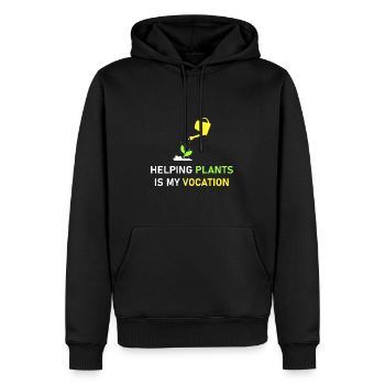 Aider les plantes est ma vocation - Sweat à capuche Premium bio Homme - noir - Devant - Nico (187cm)