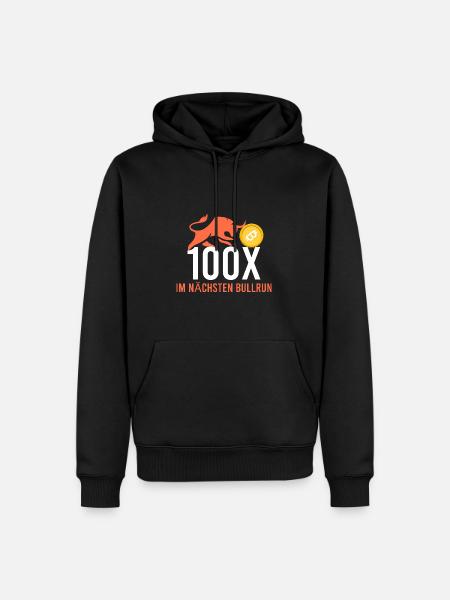 100x im nächsten Bullrun - Männer Premium Bio Hoodie - Schwarz