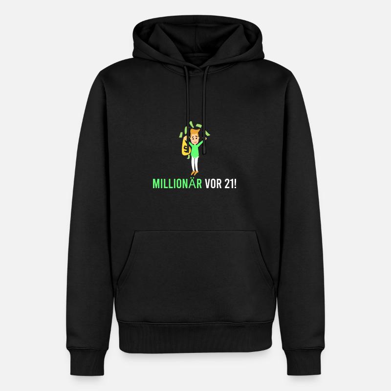 Millionär vor 21! - Männer Premium Bio Hoodie - Schwarz