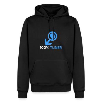100% Tuner - Männer Premium Bio Hoodie - Schwarz - Vorne - Nico (187cm)