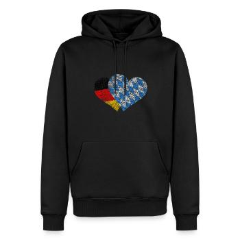 Bayern Deutschland - Männer Premium Bio Hoodie - Schwarz - Vorne - Nico (187cm)